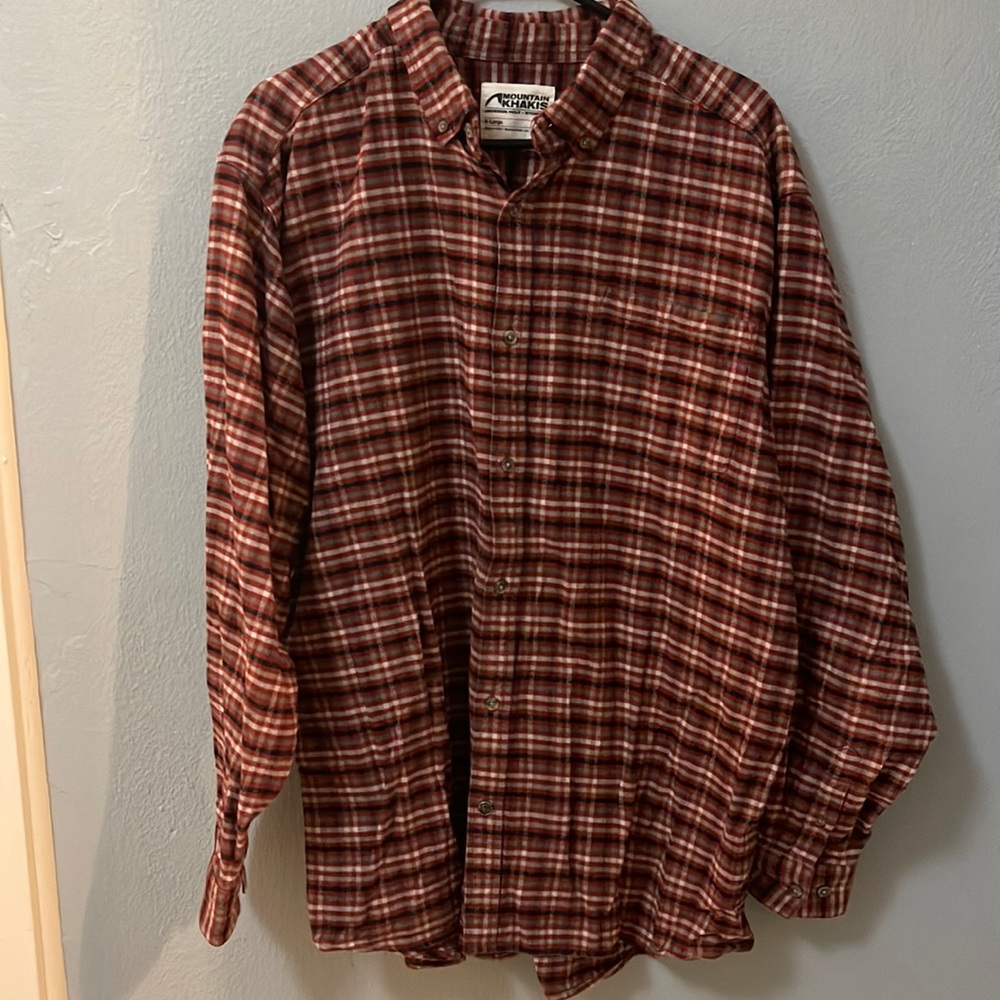 Mountain Khaki Flannel Button Down